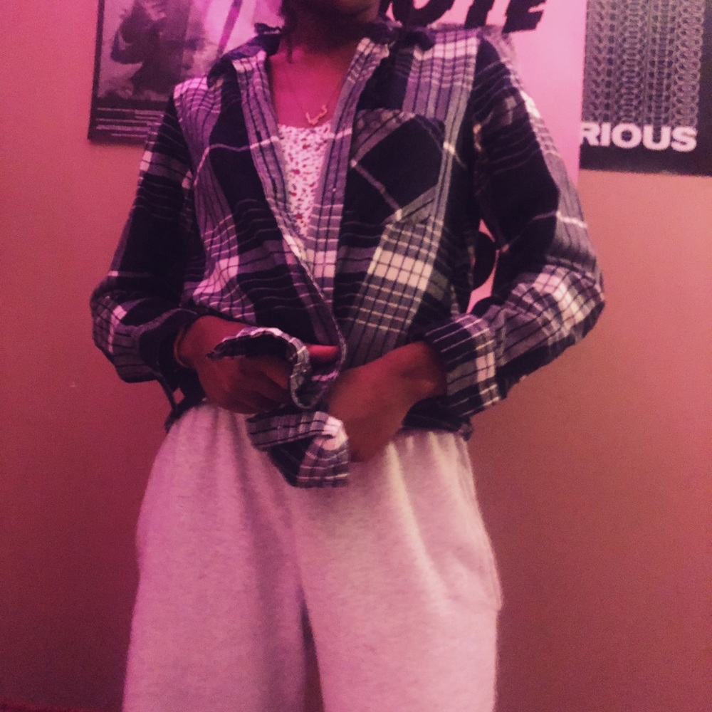 Black and white flannel